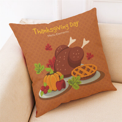 

Tailored Thanksgiving Gifts Pillowcase Turkey Pillow Cover Home Decoration 18x18Inch