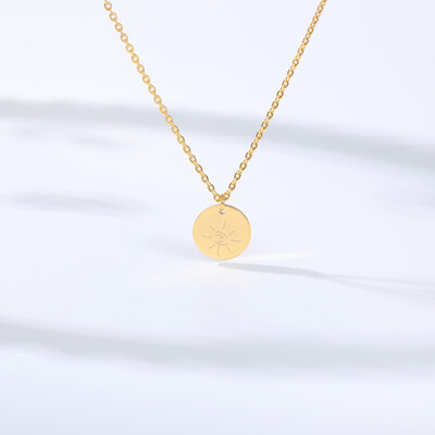 

Dainty Fashion Celestial Sun Necklace For Women Girl Jewelry Birthday Gift Gold Color Charm Amulet Pendant Best Friends Gift