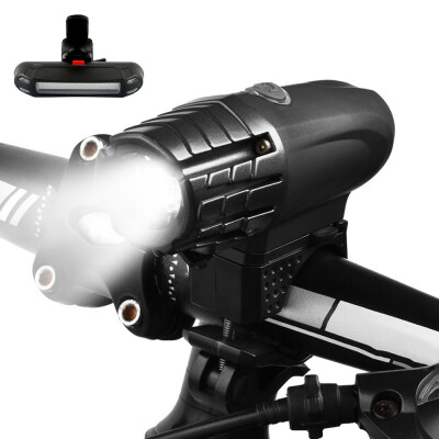 

High Quality Bicycle Light 4 Mode Mountain Bike LED cycling Front Light And Tail light Set Waterproof flashlight MTB Bike Light