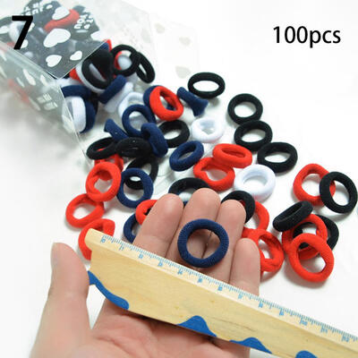 

100Pcs Fashion Women Girl Candy Color Elastic Hair Ring Rope Ponytail Holder