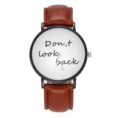 

Pure White Reloj 2018 Fashion Women Quartz Watch DONT LOOK BACK Leather Watches High Quality Clock Wristwatch Feminino