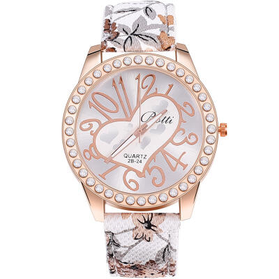 

Relogio Feminino WomenS Creative Watch Leather Band Stainless Steel Quartz Wristwwatch Ladies Diamond Luxury Watches