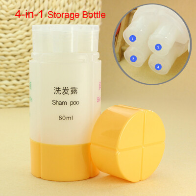 

〖Follure〗3-In-1& 4-in-1 Travel Plastic Empty Shampoo Skin Bath Cream Storage Bottle Conta