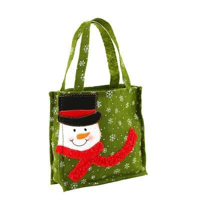 

Gobestart Christmas Candy Bag Santa Claus Snowmen Gift Bag Children Storage Bag