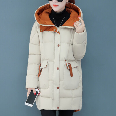 

Toponeto Fashion Women Winter Warm Cotton Hooded Winter Long-Sleeved Overcoat