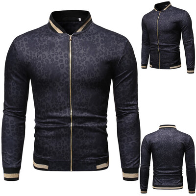 

Toponeto Fashion Mens Autumn Winter Zipper Plaid Sportswear Warm Jacket Long Sleeve Coat