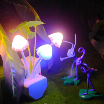 

New Fresh Cute Mushroom Colorful Intelligent Light Control Led Night Lights