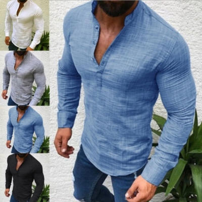 

Men´s Slim Fit V Neck Short Sleeve Muscle Tee T-shirt Casual Tops Henley Shirts