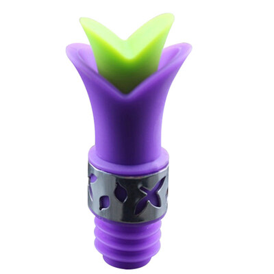 

Lily Flower Silicone Leakproof Red Wine Bottle Pourer Stopper Kitchen Bar Tool