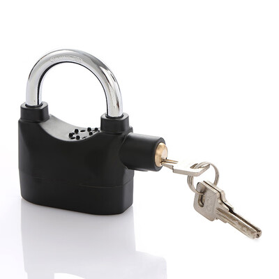 

Alarm Black Padlock Anti-Theft Security System Lock With Alarm For Bicycle Door