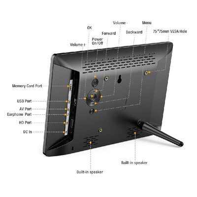 

Andoer 116 Inch Digital Photo Picture Frame FHD 19201080 IPS Screen Support CalendarClockMP3Photos1080P Video Player with