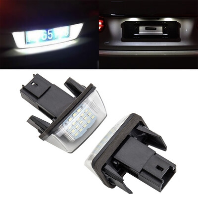 

2x LED License Number Plate Lights Bulbs For Peugeot 206 207 307 Citroën C3 C4