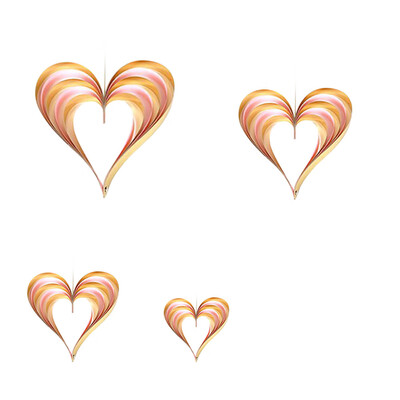 

Siaonvr Cardboard fold Heart Shaped Hanging Ornaments Birthday Wedding Door Decor