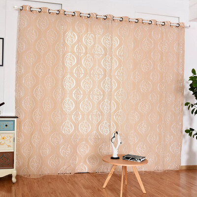 

Gobestart New Simple Rural Wind Hook Hook Bubble Cut Flower Pattern Curtain Curtain
