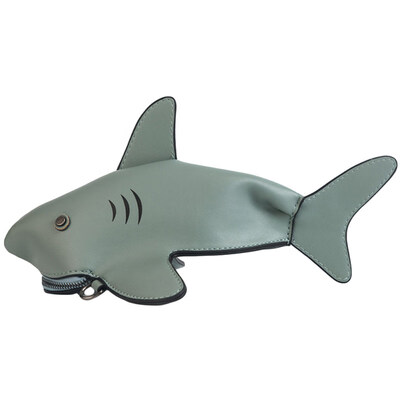 

Funny Women Solid Color Shark Shape Shoulder Bag Faux Leather Crossbody Pouch