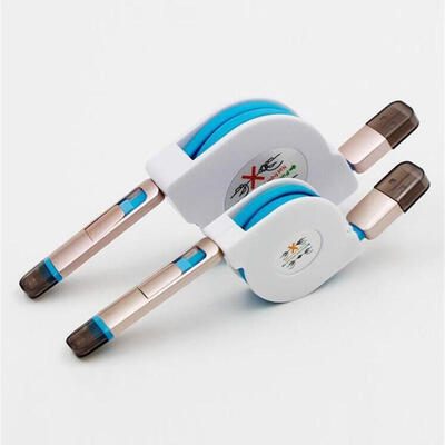 

Retractable Charge Cable 2-in-1 Micro USB Lightning Charging And Syncing Cable