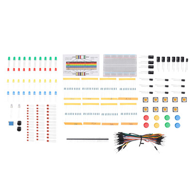 

DIY Electronics Component Starter Kit Breadboard Set with Plastic Box