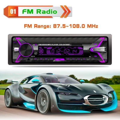 

Car Stereo Audio Bluetooth In-Dash FM Aux Input Receiver SDUSBMP3 Radio Player