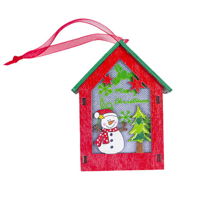 

Tailored Christmas Lighted Crafts Cabin House Tree Pendant Holiday Hanging Ornament