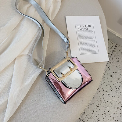 

Tailored Children Fashion Contrast Color Patent Leather Shoulder Messenger Bag Coin Bags