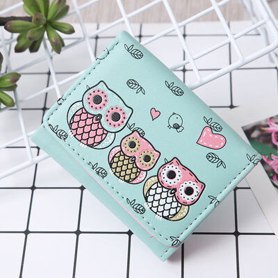 

2019 New Style Fashion Hot Womens Short Small Wallet Lady Leather Hasp Folding Holder Print Money Purse
