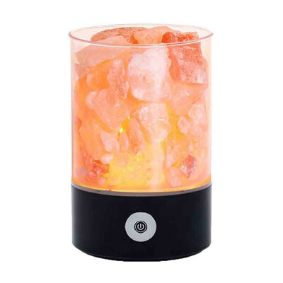 

〖Follure〗Dimmable Himalayan USB Salt Lamp Natural Crystal Sea Rock Night Light Electric