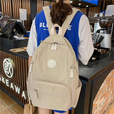 

Schoolbag girl ins Fenggang wind backpack female shoulder bag tide retro Korean version of the original ulzzang high school studen