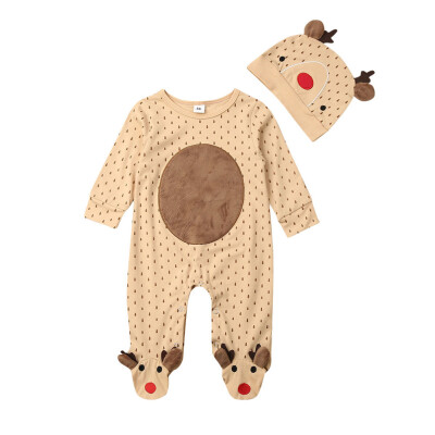 

XMAS Baby Boy Girl Newborn Christmas Clothe Romper Bodysuit Jumpsuit Outfits Set