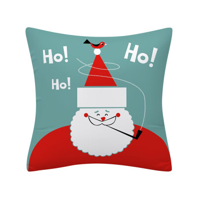 

Siaonvr Christmas Pillow Case Glitter Polyester Sofa Throw Cushion Cover Home Decor