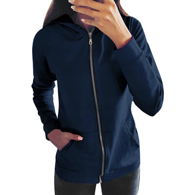 

Toponeto Fashion Women Zipper Long Sleeve Sweatshirt Coat Outwear Hooded Jacket Overcoat