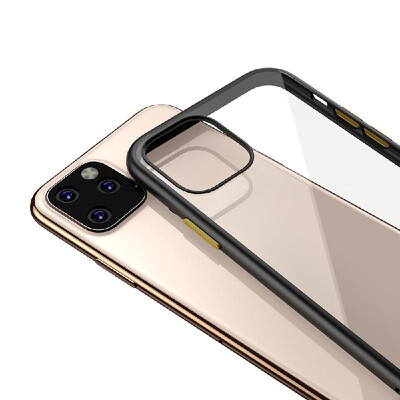 

Lightweight Waterproof 65 Type Mobile Phone Cover Micro-Frosted Transparent Back Anti-Fingerprint Non-Yellowing With Red Edge Bla