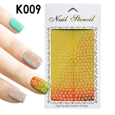 

〖Follure〗1Pc Irregular Hollow Nail Art Vinyls Stencil Stickers Manicure