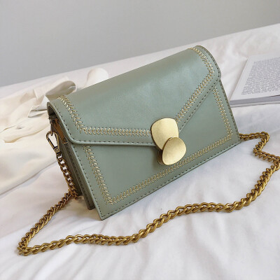 

North bag texture female 2019 spring&summer new wave Korean fashion Joker simple envelope chain diagonal small square bag