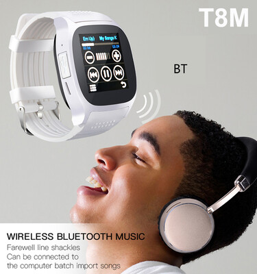

BT40 Smart Watch MTK2502 CPU 154" IPS Screen Silicone Band Heart Rate Music Alarm Pedometer Sleep Monitor Watch Compatible IOS