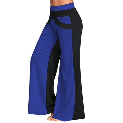 

Wide Leg Pants with Color Block