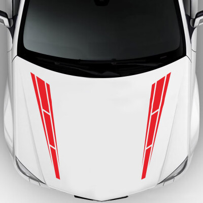 

Hood Racing Sports Stripe Cover Vinyl Decals Graphics Bonnet Stickers Accessory