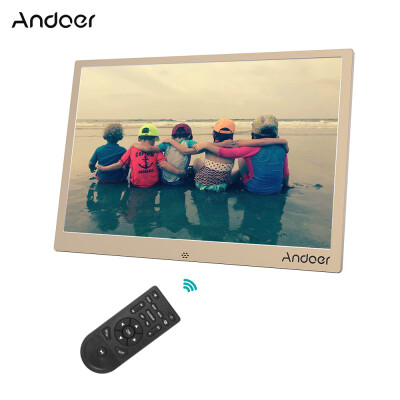 

Andoer 13inch LED Digital Photo Frame 1280 800 Resolution Support 1080P Video Random Play Aluminum Alloy with Remote Control Chr