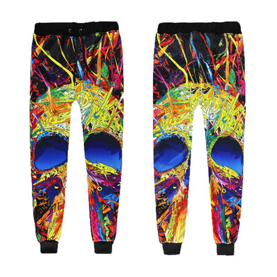 

Gobestart Mens Casual Pants Splash-ink 3D Printing High Quality Sports Pants