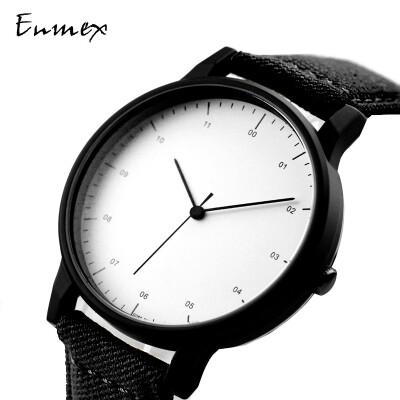 

Enmex European&American Fashion Design Watch Simple Aesthetic Temperament Calendar Canvas Watch