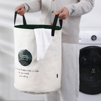 

Toponeto Laundry Hamper Clothes Basket Cotton Waterproof Washing Bag Foldable Storage