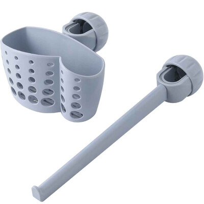 

Toponeto Kitchen Sink Faucet Sponge Soap Cloth Drain Rack Storage Organizer Holder Shelf