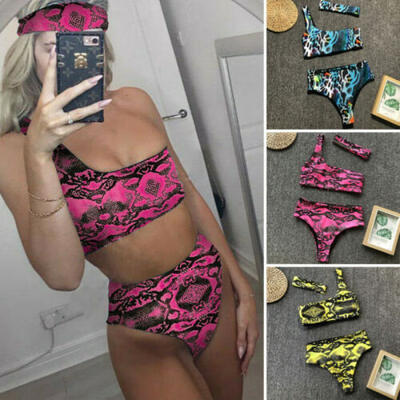 

US Womens High Waist Bikini Set Swimwear Swimsuit Ladies Beachwear Bathing Suit