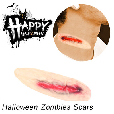 

Siaonvr 1PCS Special Makeup Simulation 3D Halloween Zombies Scars Tattoo Fake Scab Blood