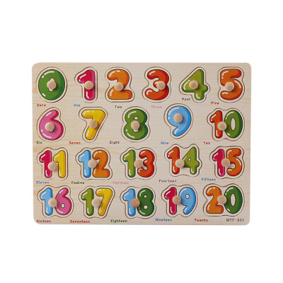 

Gotoamei Wooden Number Lette Puzzle Jigsaw Early Learning Baby Kids Educational Toys A