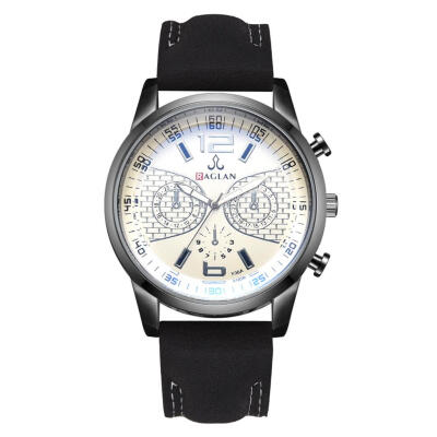 

Creative Dial Business Analog Quartz Watches Men Leather Strap Wristwatch