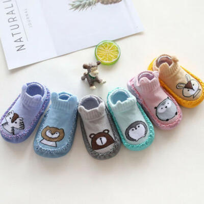 

Newborn Baby Boys Girl Anti-slip Shoes Soft Sole Pre Walker Cartoon Animal Print