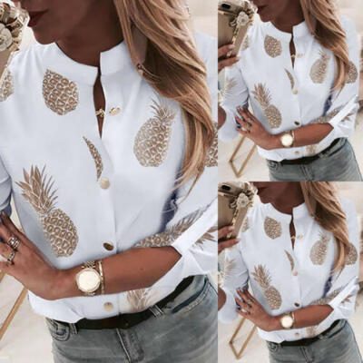 

Women Fashion Long Sleeve Office Lady Summer Blouse Shirt T-Shirt Ladies Top Hot