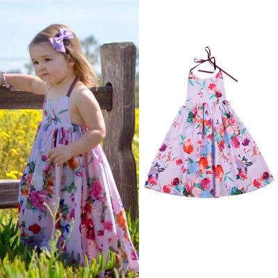 

Summer Kids Girls Baby Toddler Tutu Princess Dress Flower Party Birthday Flower Dresses Girls Summer