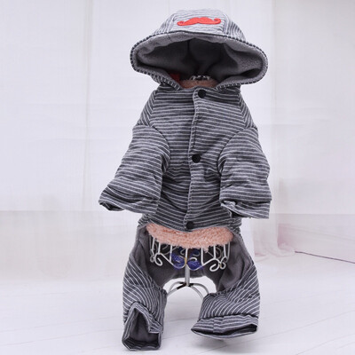 

Dog Pet Clothes Fine-grained Cotton Coat New Thick Four-legged Casual Wear Autumn And Winter