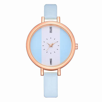 

Fanteeda FD113 Women Unique Dial Leather Band Quartz Wrist Watch
